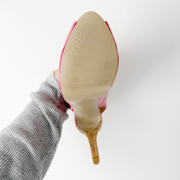 ✨NEVER WORN✨ Guess | Patent Pink, Sling Back Heels, Size 8.5 - Picture 5 of 9